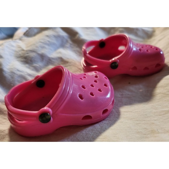 Doll‎ Clothes 18" Shoes Clogs Polliwog Sandals Pink Fits American Girl Dolls - Picture 4 of 7
